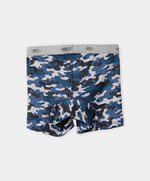 Paquete De Bóxer X 3 Para Niño En Microfibra Color Azul Y Gris