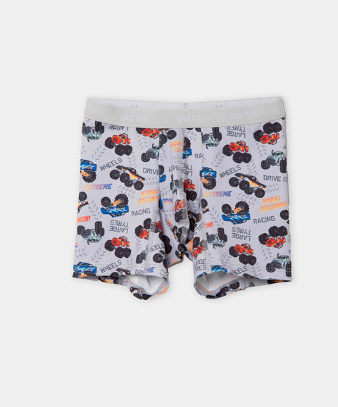 Paquete De Bóxer X 3 Para Niño En Microfibra Color Verde Gris Y Negro