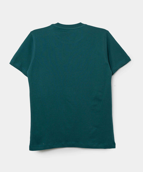Camiseta Manga Corta Para Niño En Tela Suave Color Verde Oscuro