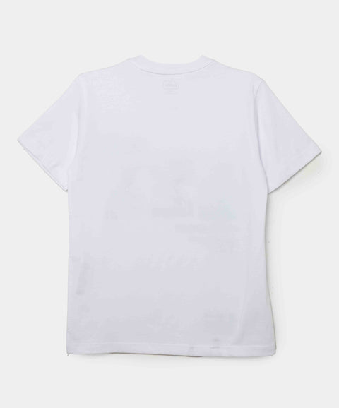 Camiseta Manga Corta Para Niño En Tela Suave Color Blanco