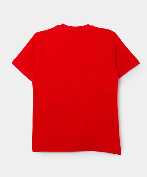 Camiseta Manga Corta Para Niño En Tela Suave Color Rojo