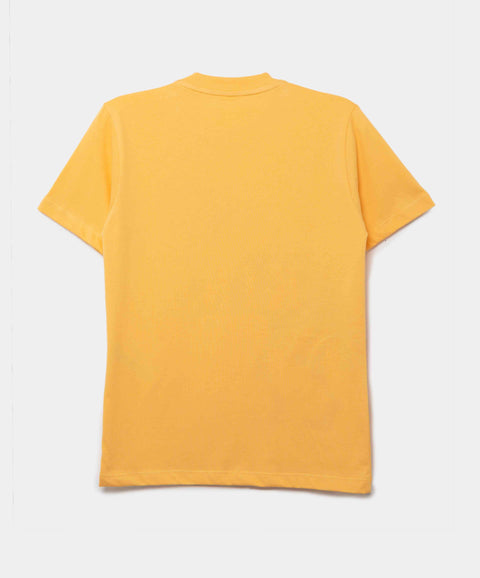 Camiseta Manga Corta Para Niño En Tela Suave Color Amarillo