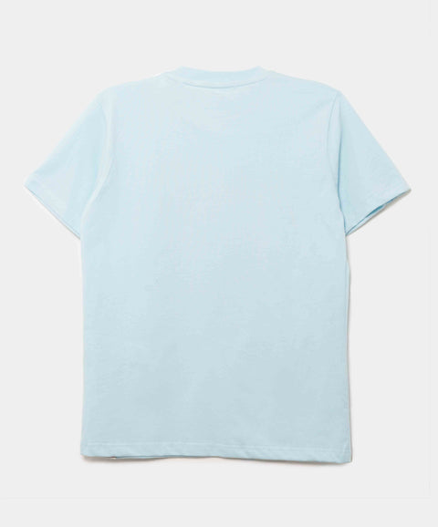 Camiseta Manga Corta Para Niño En Tela Suave Color Azul Claro