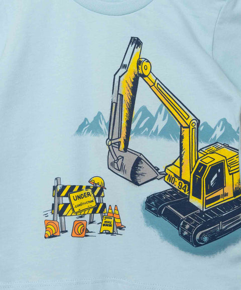Camiseta Para Recién Nacido En Tela Suave Color Azul Claro