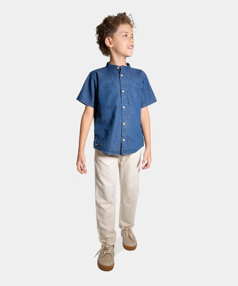 Conjunto De Camisa Y Pantalón Para Niño Color Indigo