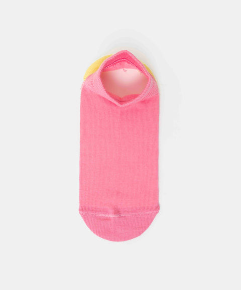 Medias Tobilleras X 2 Para Niña En Algodón Color Rosado