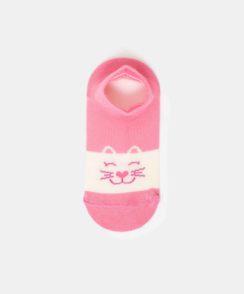Medias Tobilleras X 2 Para Bebé Niña En Algodón Color Rosado