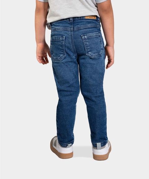 Jean Slim Para Bebé Niño En Denim Tono Medio Oscuro