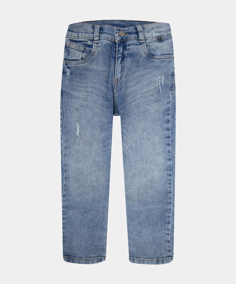 Jean Slim Para Niño En Denim Tono Claro