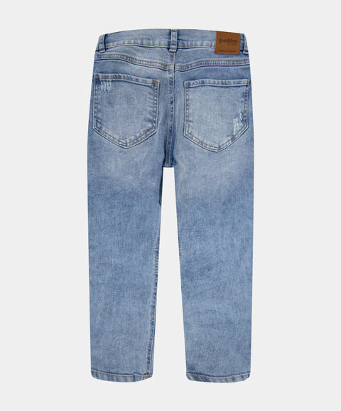 Jean Slim Para Niño En Denim Tono Claro
