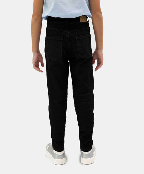 Jean Slim Para Niña En Black Denim Tono Oscuro