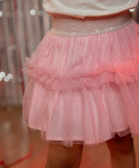 Falda Para Bebé Niña En Tull Color Rosado Claro