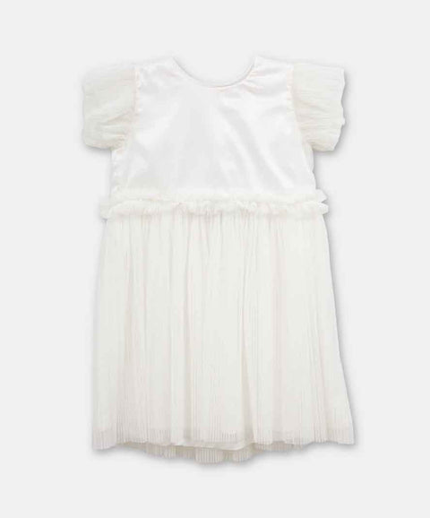 Vestido Para Bebé Niña Con Tull Color Blanco
