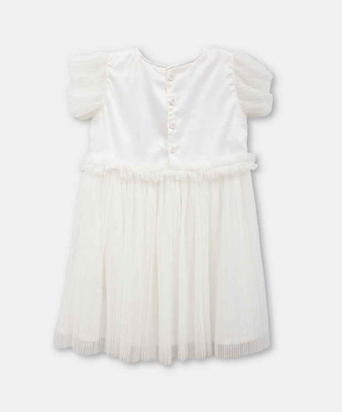 Vestido Para Bebé Niña Con Tull Color Blanco