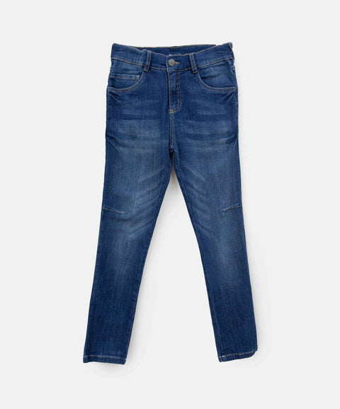 Jean Slim Para Niño En Denim Tono Medio