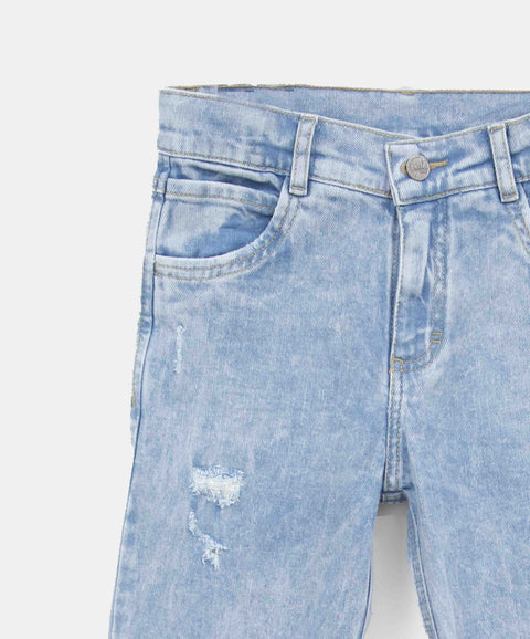 Jean Slim Para Niño En Denim Tono Claro