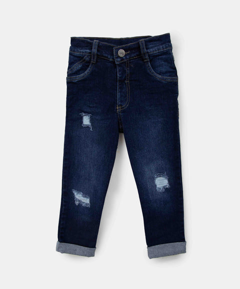 Jean Slim Para Bebé Niño En Denim Tono Medio Oscuro