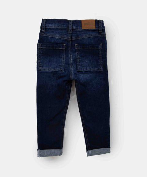 Jean Slim Para Bebé Niño En Denim Tono Medio Oscuro