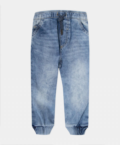 Jogger Para Bebé Niño En Denim Tono Medio