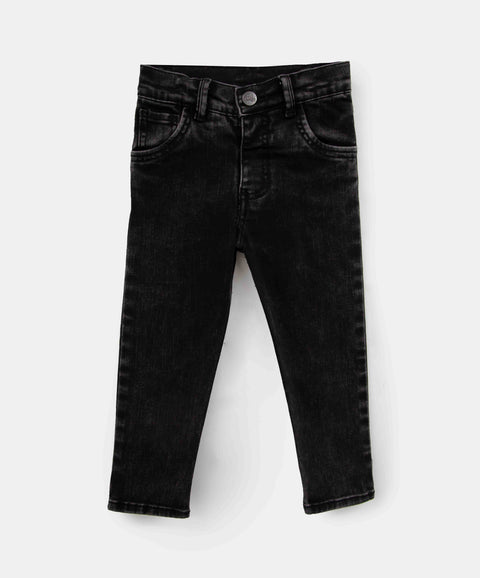 Jean Slim Para Bebé Niño En Black Denim Tono Medio