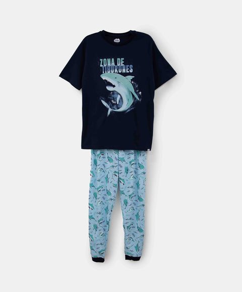 Pijama Que Alumbra Para Niño Color Azul