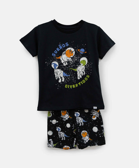 Pijama Que Alumbra Para Bebé Niño En Tela Suave Color Negro