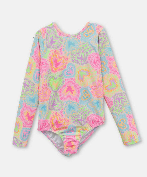 Vestido De Baño Entero Para Niña En Licra Estampado