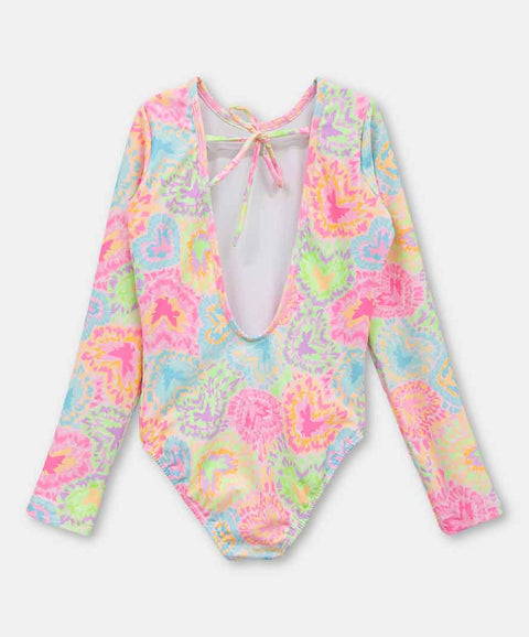 Vestido De Baño Entero Para Niña En Licra Estampado