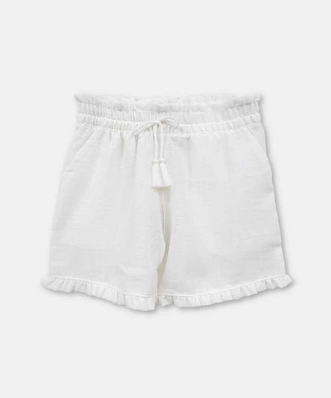 Short De Playa Para Niña Color Blanco