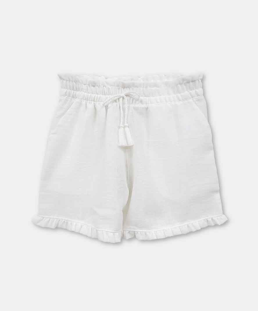 Short De Playa Para Niña Color Blanco– POLITO