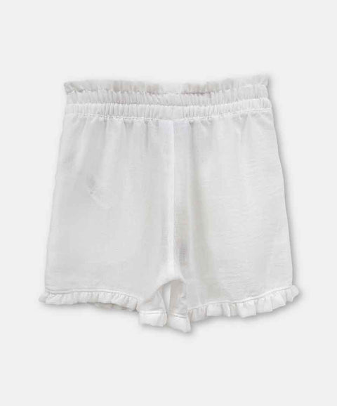 Short De Playa Para Niña Color Blanco