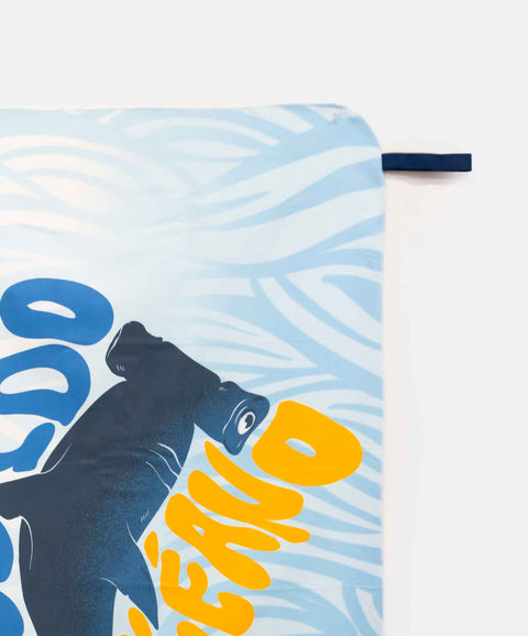 Toalla Estampada En Microfibra Para Niño Color Azul