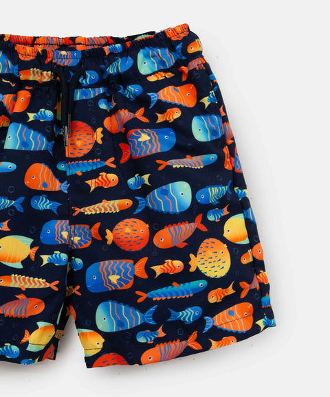Bermuda De Playa Para Recién Nacido En Poliéster Color Azul Navy