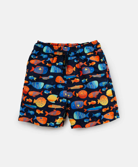 Bermuda De Playa Para Recién Nacido En Poliéster Color Azul Navy
