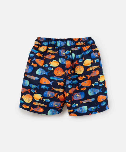 Bermuda De Playa Para Recién Nacido En Poliéster Color Azul Navy