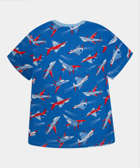 Pijama Camiseta Manga Corta Y Pantalón Para Bebé Niño Color Azul