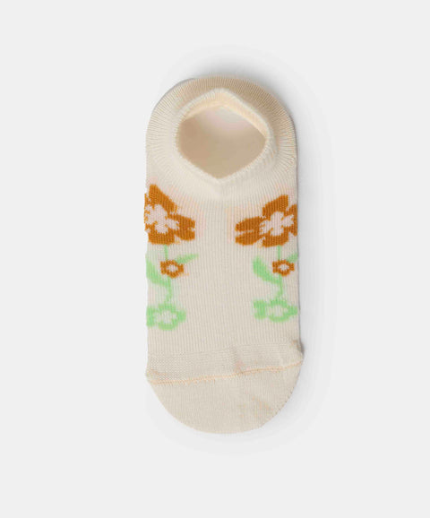 Medias Tobilleras X 2 Para Bebé Niña En Algodón Color Marfil
