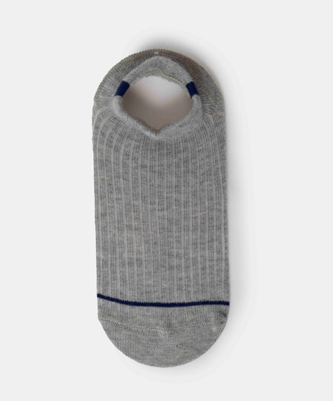 Medias Tobillera X 2 Para Niño En Algodón Color Gris Y Blanco