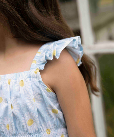 Conjunto Blusa Y Falda Para Niña Color Azul Claro
