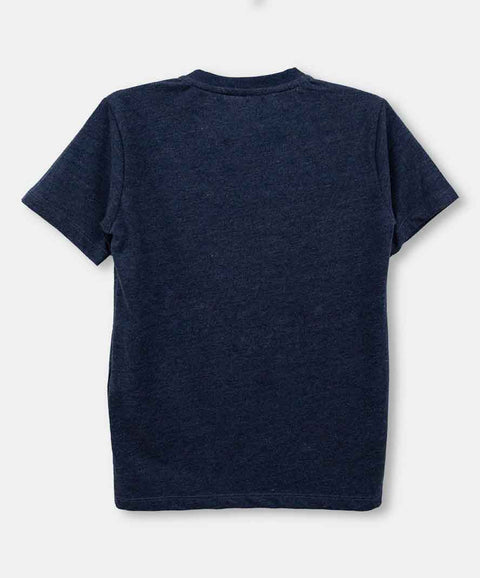 Camiseta Manga Corta Para Niño En Tela Suave Color Azul Cross