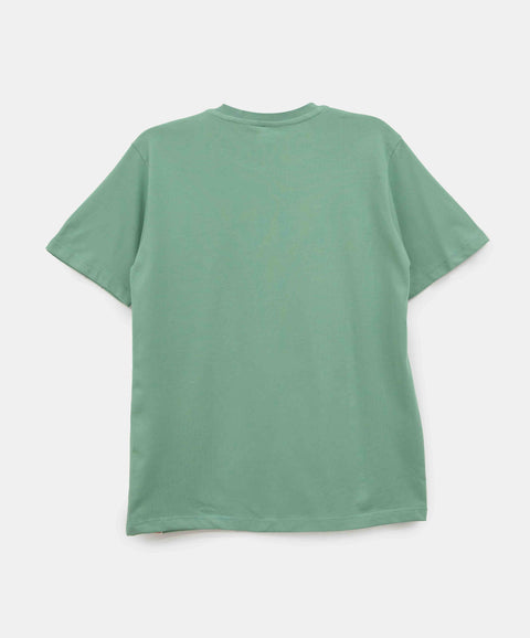 Camiseta Manga Corta Para Niño En Tela Suave Color Verde Oliva