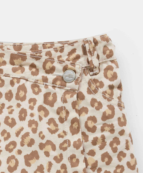 Falda Short Animal Print Para Niña
