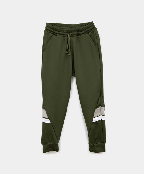 Jogger Deportivo Para Niño  En Burda Color Verde Militar