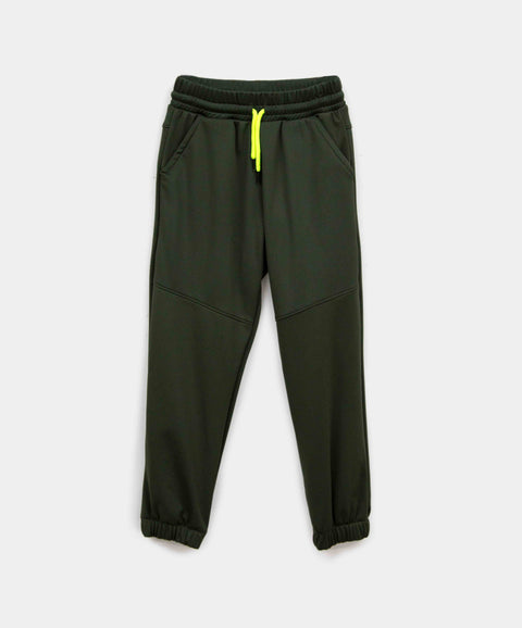 Jogger Deportivo Perchado Para Niño Color Verde Militar