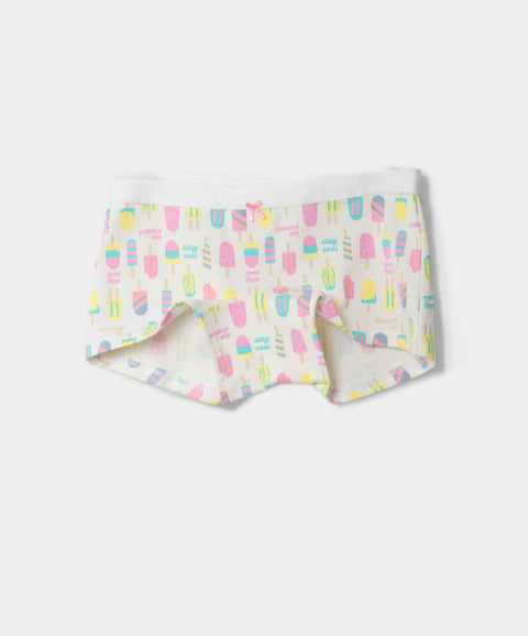 Paquete De Panties X3 Para Niña En Algodón Color Aqua Rosado Y Marfil
