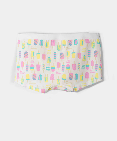 Paquete De Panties X3 Para Niña En Algodón Color Aqua Rosado Y Marfil