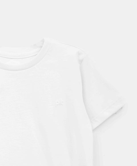 Camiseta Básica Para Bebe Niño En Tela Suave Color Blanco