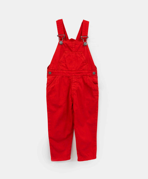 Overol Largo Para Bebé Niño En Twill Color Rojo