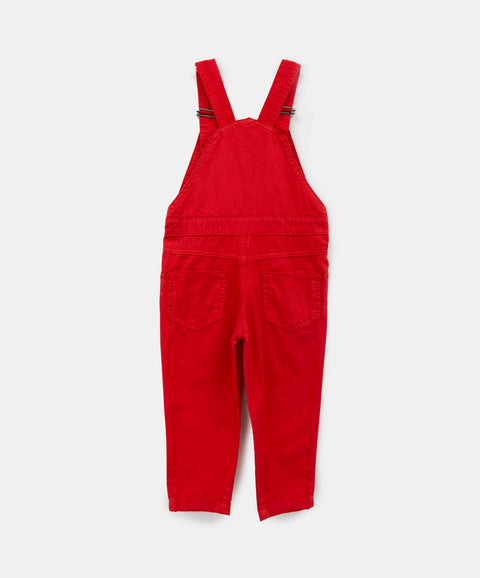 Overol Largo Para Bebé Niño En Twill Color Rojo