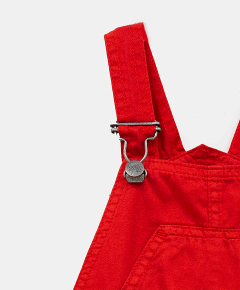 Overol Largo Para Bebé Niño En Twill Color Rojo